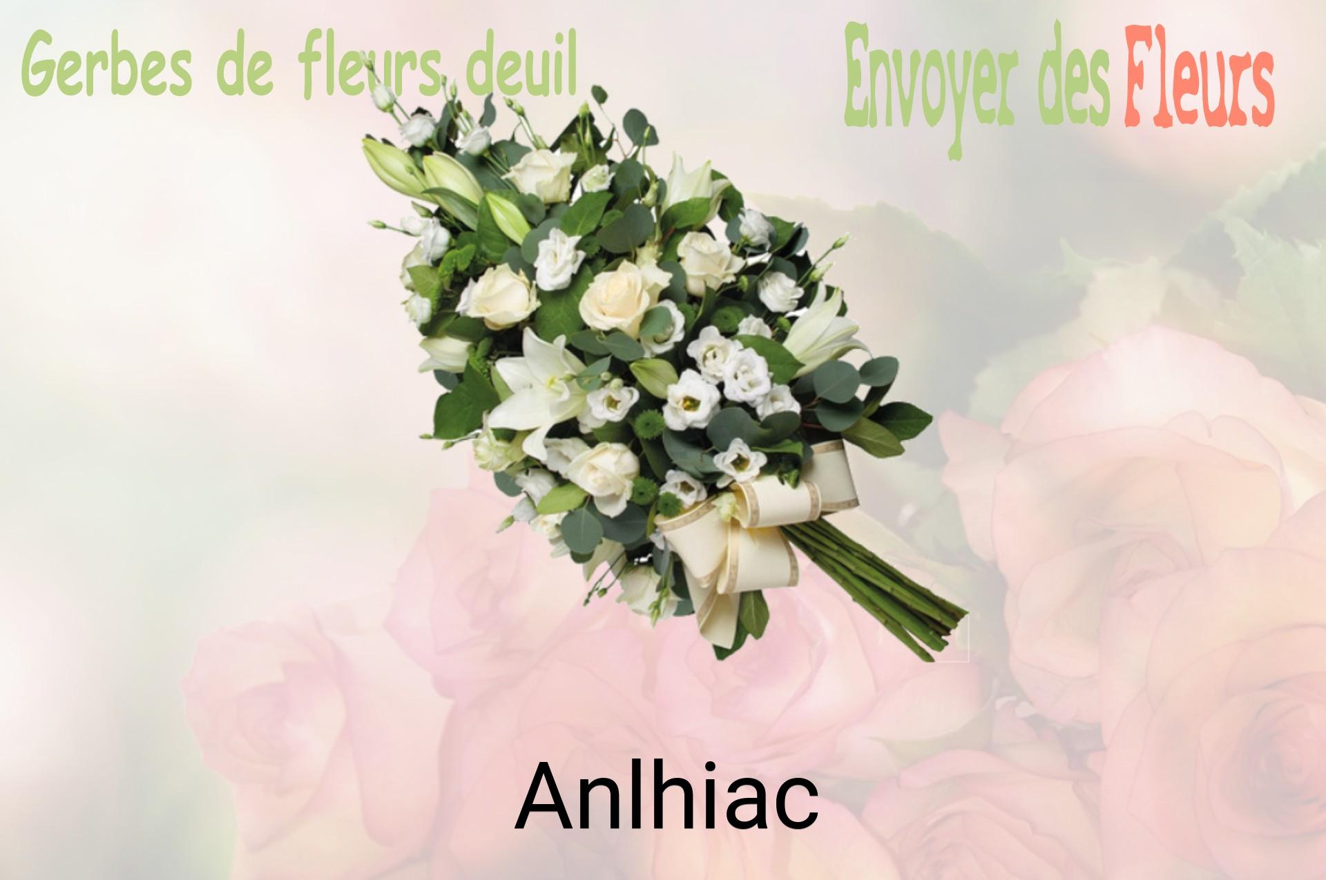 Gerbe de fleurs de deuil livrée à Anlhiac